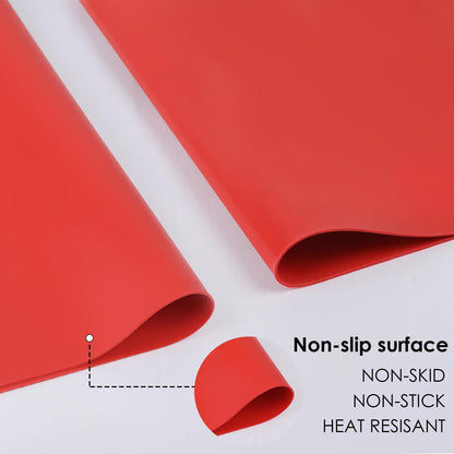 Extra Large Silicone Mats for Kitchen Counter, 27.6'' x 19.7'' Nonskid Silicone Placemats for Kids, Nonstick Purple Silicone Mat for Baking Crafts, Silicone Dab Mat Heat Resistant, 1Pack - Colors B