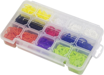 Akro-Mils 05705 Plastic Portable Parts Storage Case for Hardware and Crafts with Hinged Lid and 4 Adjustable Dividers, (8-3/8-Inch x 5-Inch x 1-5/8-Inch), Small, Clear