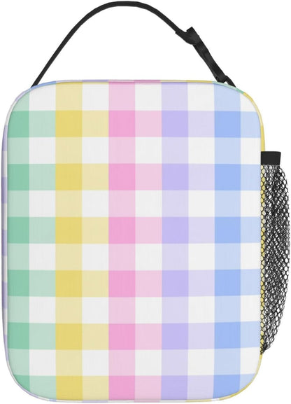 70s Retro Mushroom Floral Insulated Lunch Bag Reusable Cooler Lunch Box Portable Leakproof Thermal Container Tote Bags for Girls Boys School Travel