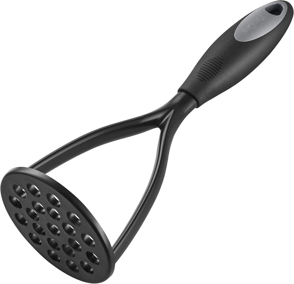 KSENDALO Potato Masher, Thick Nylon Blade Non-Scratch Masher