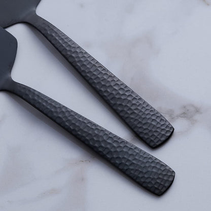 Matte Black Cake Pie Server Set