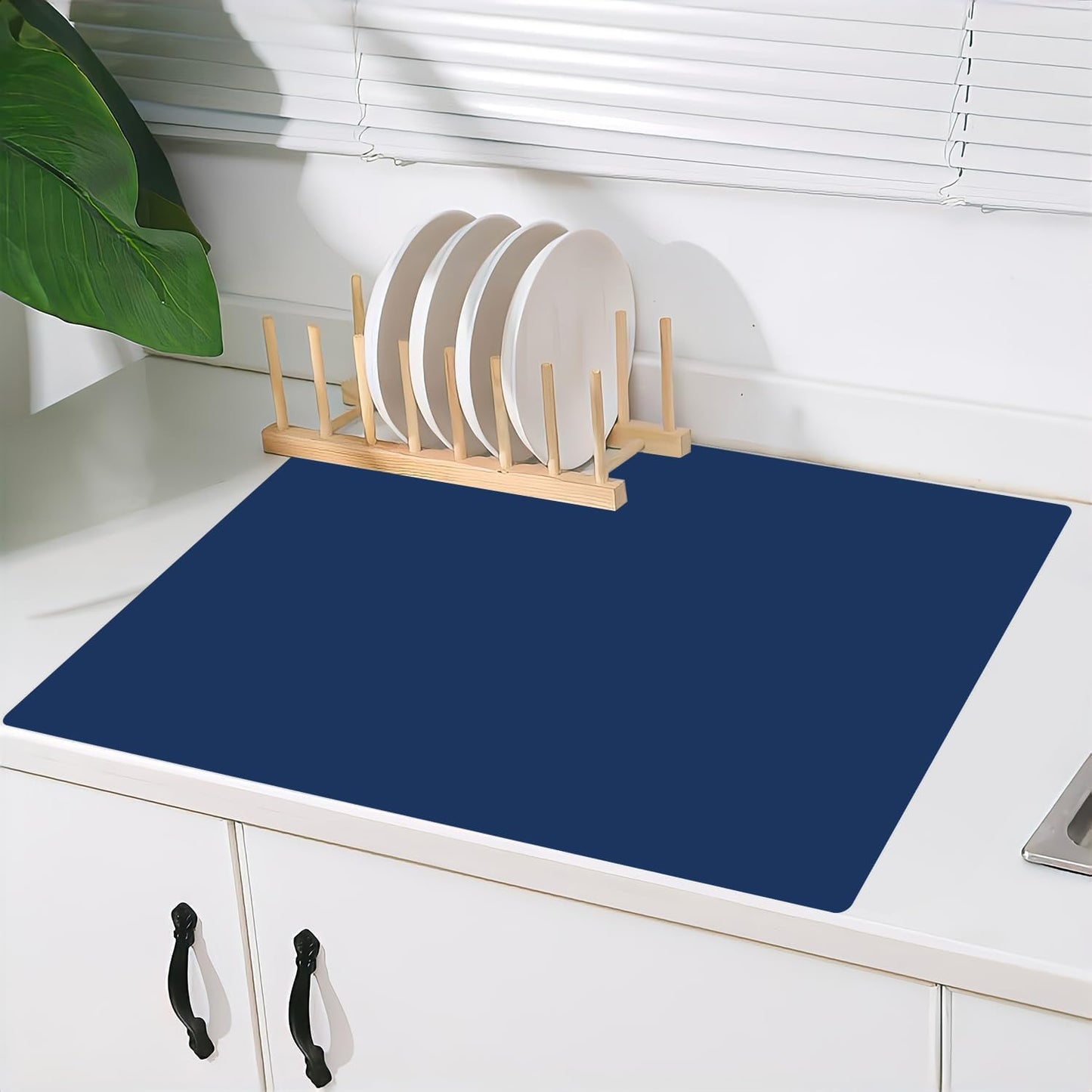 Super Large Silicone Mat, 120"x24" Silicone Mats for Kitchen Counter, Non-slip Heat Resistant Mat,Thicken Kitchen Counter Mat, Waterproof Countertop Protector for Craft (Black)