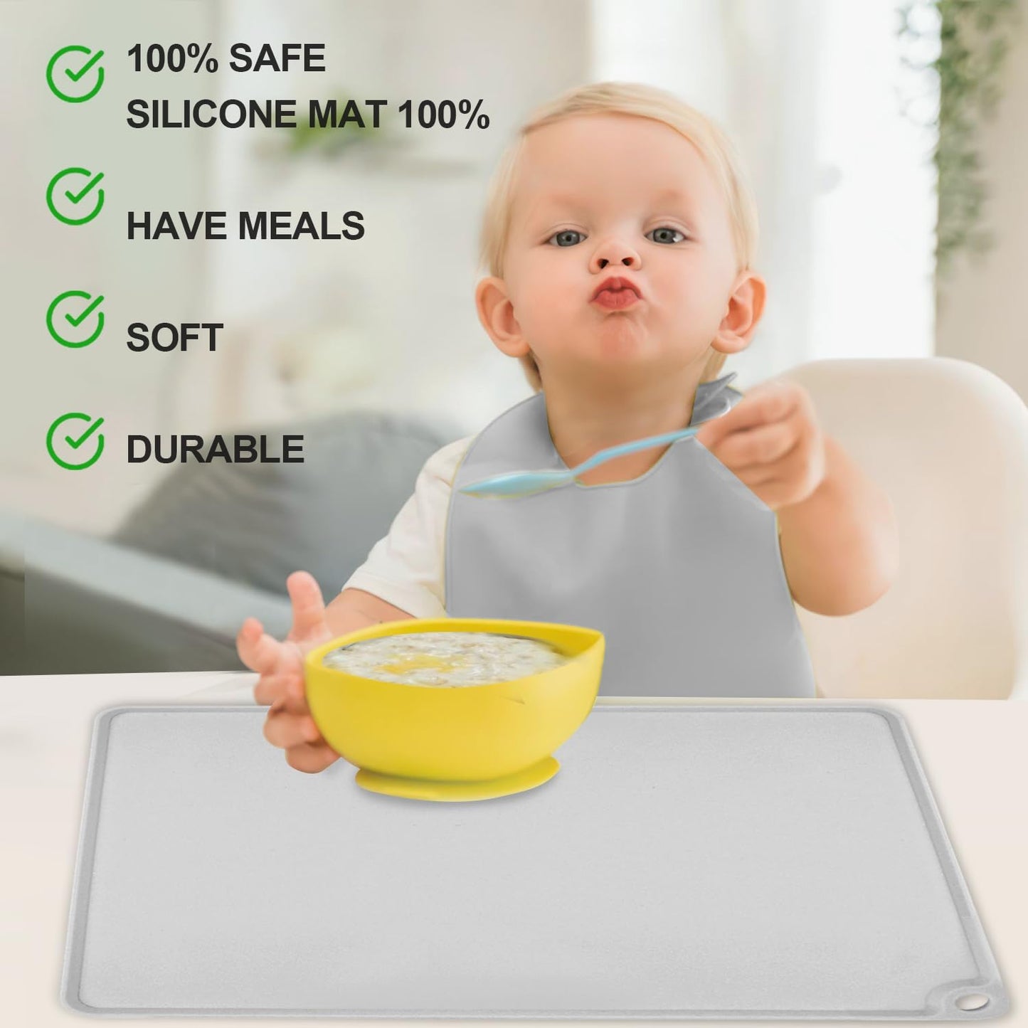 Extra Large Silicone Mat, 31.5x23.6 Inch Heat Resistant Mat for Kitchen Counter, Non Stick Silicone Baking Mat for Dough and Pastry, Thick Silicone placement Countertop Protector, Black countertop mat