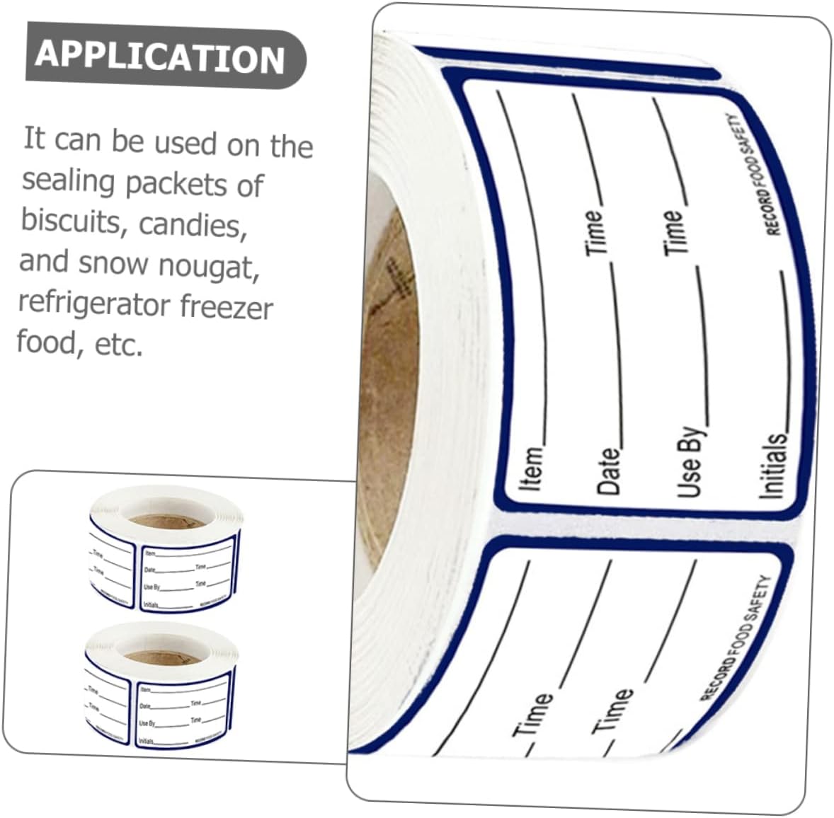 2rolls Writable Food Date Sticker Labels Adhesive Food Storage Stickers for Containers Easy to Peel for Home Office Restaurant Organization Clean Without