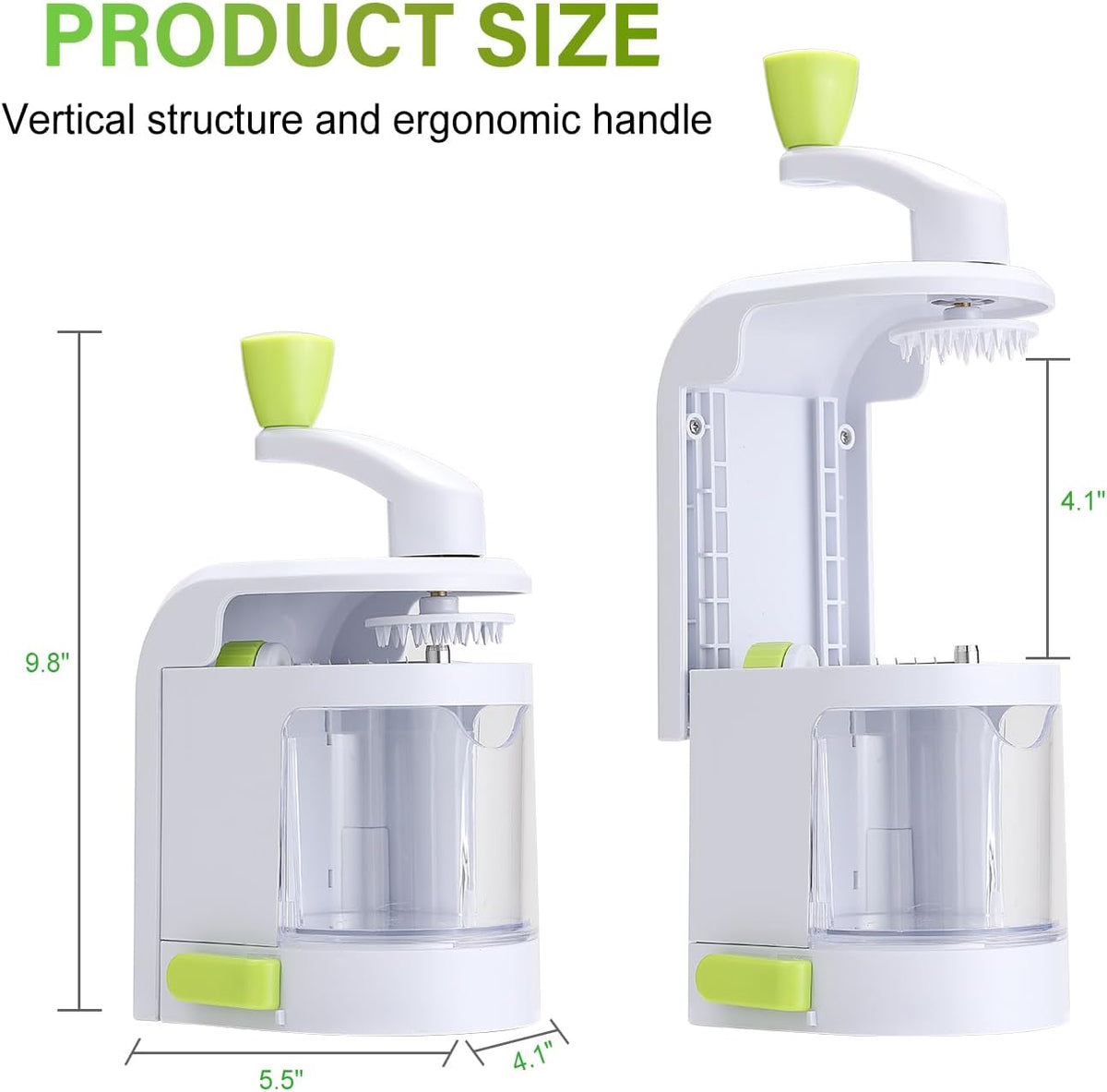 Vegetable Spiralizer Slicer, 4 in 1 Rotating Blades Veggie Spiralizer