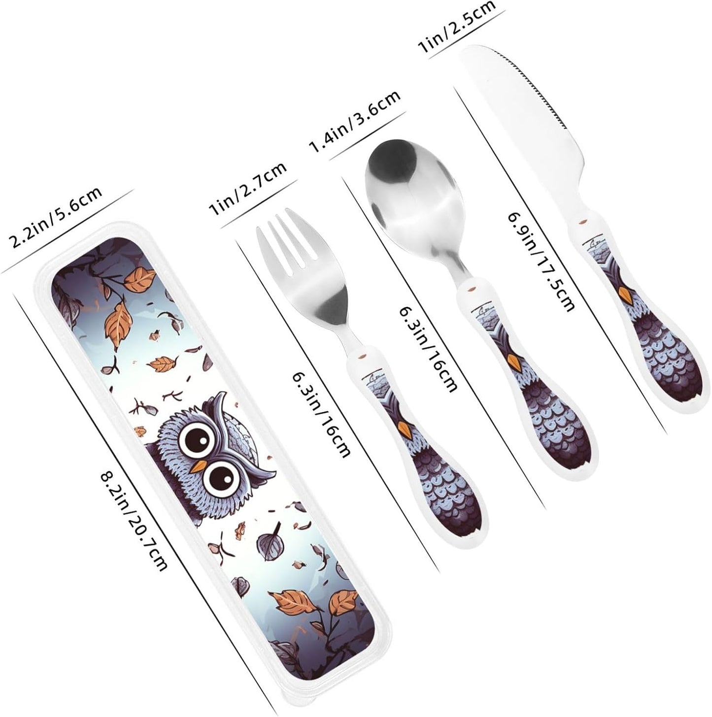 3-Piece Kids Silverware Set With Storage Case, Stainless Steel Reusable Children Safe Knife Spoon Fork Set Long Haired Dachshund Children Flatware Set For Kids Lunch Box