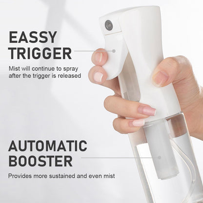 Continuous Spray Bottle for Hair, Refillable Gentle Mister (2 Pack, 6.8 Oz)