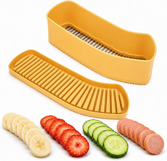 Extra Large Multipurpose Slicer, Manual Cutter for Hard Boiled Egg, Banana, Cheese, Butter, Hot Dog, Strawberry, Multi-use Kitchen Gadget for Fruits & Vegetables