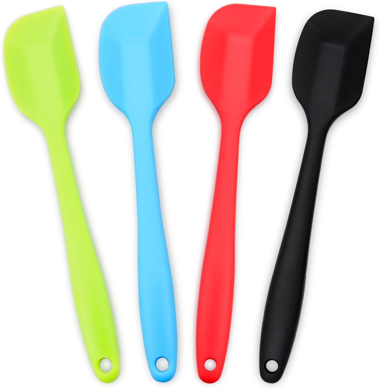 Silicone Spatula 4-piece Set, Heat-Resistant Spatulas, Non-stick Rubber Spatulas with Stainless Steel Core