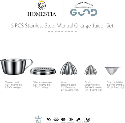 Homestia Citrus Orange Juicer Lemon Lime Fruit Hand Squeezer Kitchen Tool