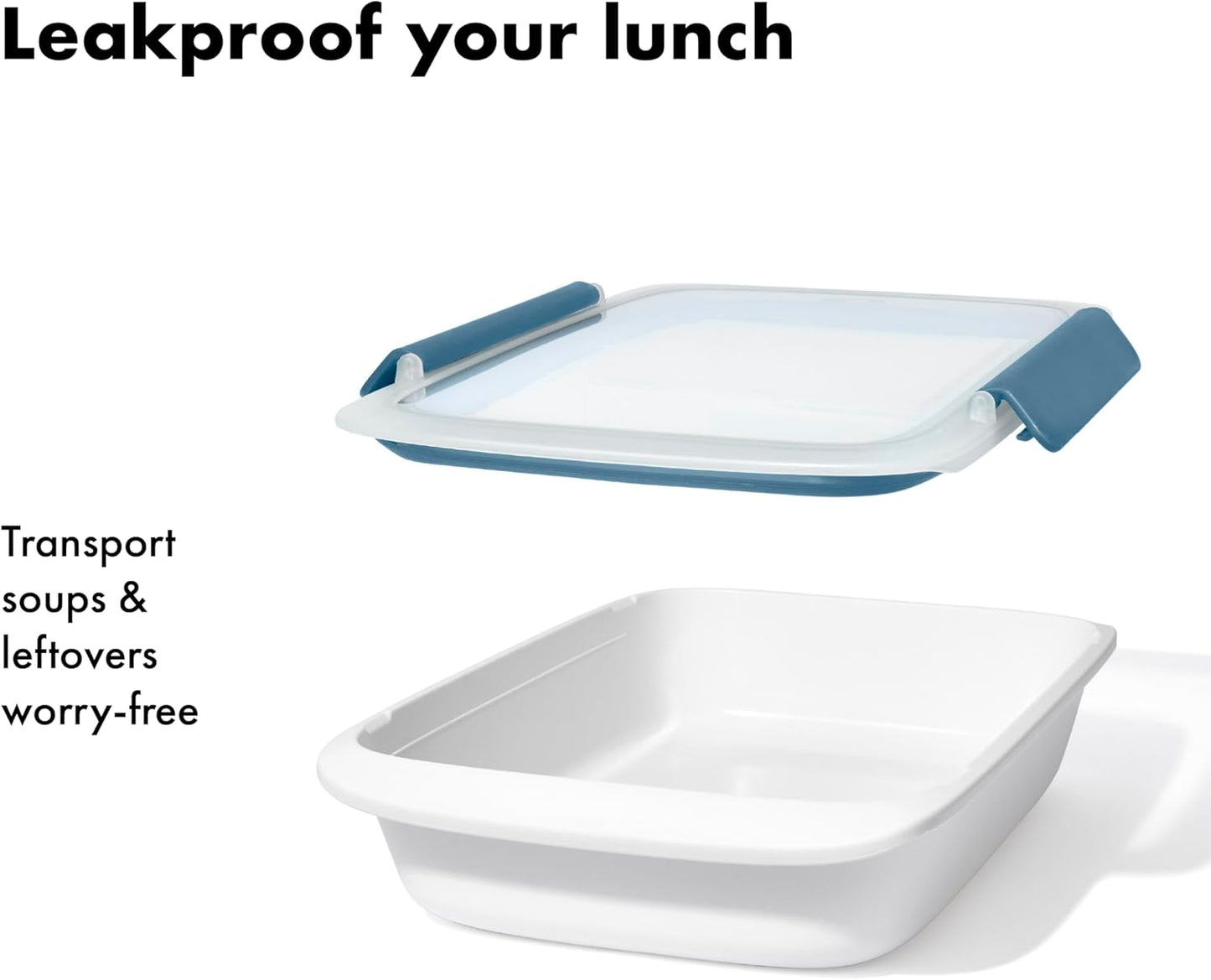 OXO Good Grips Prep & Go Snack & Dip Container, Snack Fuss-Free on the Move, Leakproof Reusable Small Meal Food Storage and Lid, Food Containers with Lids, Snack Organizer, 1.6 Cups/0.4 L