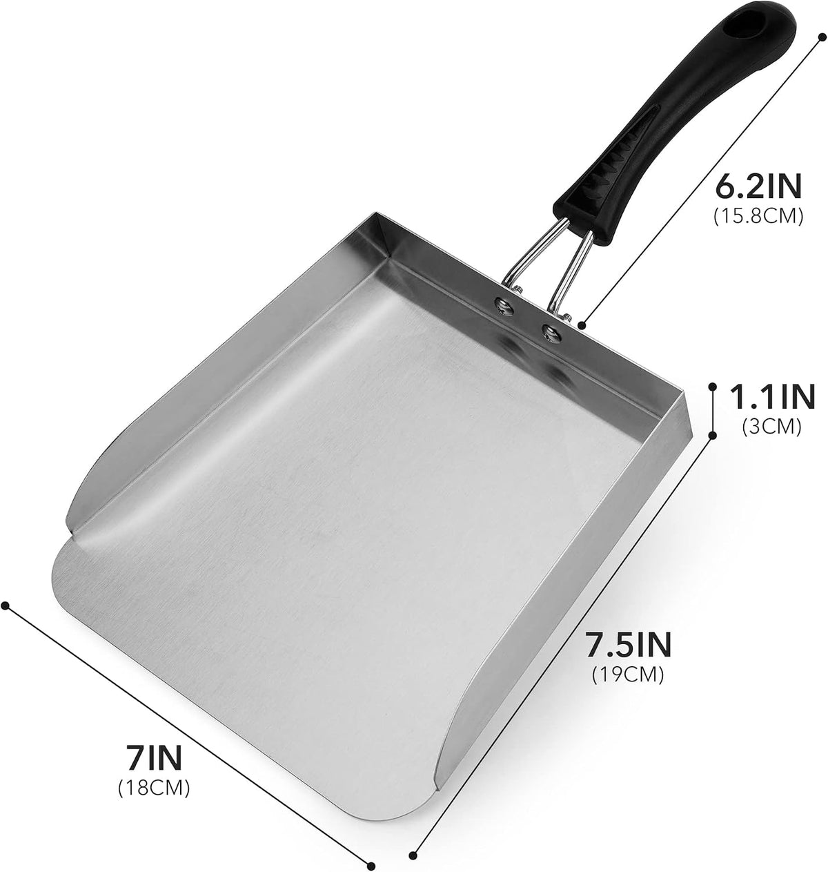 Stanbroil Large Griddle Scoop Spatula Food Mover for Rice, Veggies & More