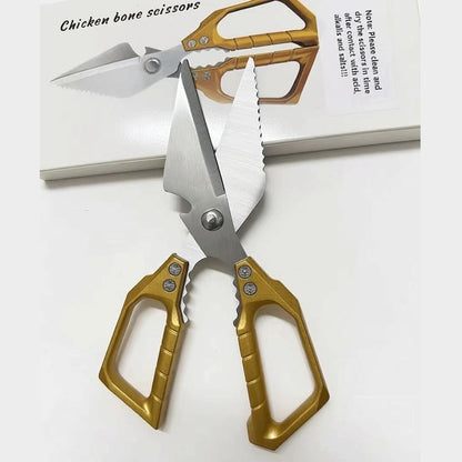 Scissors all Purpose, Stainless Steel Heavy Duty Kitchen Shears, Meat Scissors Heavy Duty Sharp Shears, Poultry Shears Bone Cutting (Sliver)