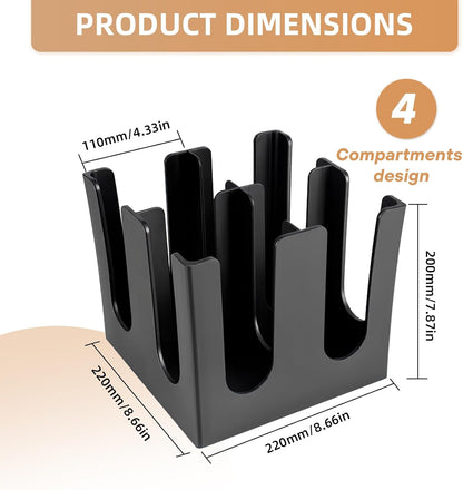 Commercial Cup and Lid Holder with Straw Organizer,Disposable Coffee Cup Condiment Dispenser for Countertop Org, Coffee Bar, Beverage Cup, Kitchen, Breakroom (11 Compartment Upright)