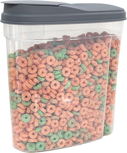 2-Pack Medium Airtight Lock & Pour Food Storage Containers – 5 Cups (60.87 oz) BPA-Free Dispensers for Snacks, Cereal, Candy, Sugar, Dog Treats & Dry Ingredients – Easy Grip & Flip-Top Lid