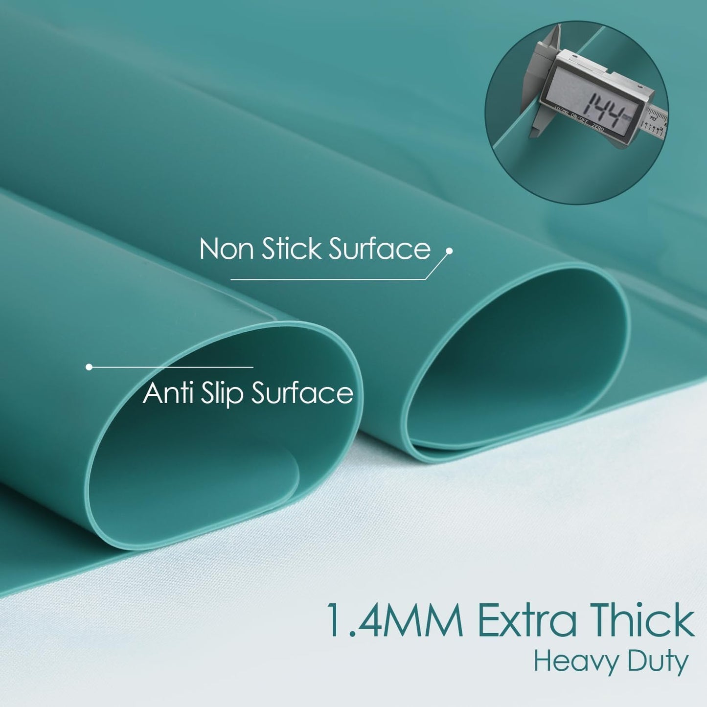 Extra Large Silicone Mat, 31.5x23.6 Inch Heat Resistant Mat for Kitchen Counter, Non Stick Silicone Baking Mat for Dough and Pastry, Thick Silicone placement Countertop Protector, Black countertop mat