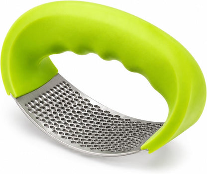 Stainless Steel Rolling Garlic Press with Ergonomic Handle