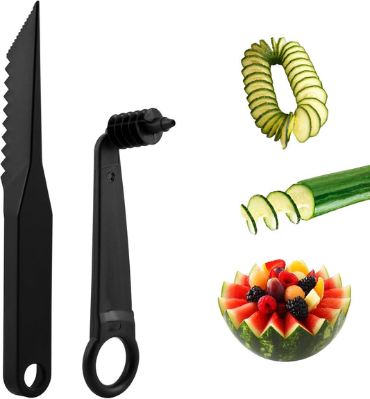 Kitchen Spiral Cutter and V-Shaped Carving Tools, Potato Spiral Cutter