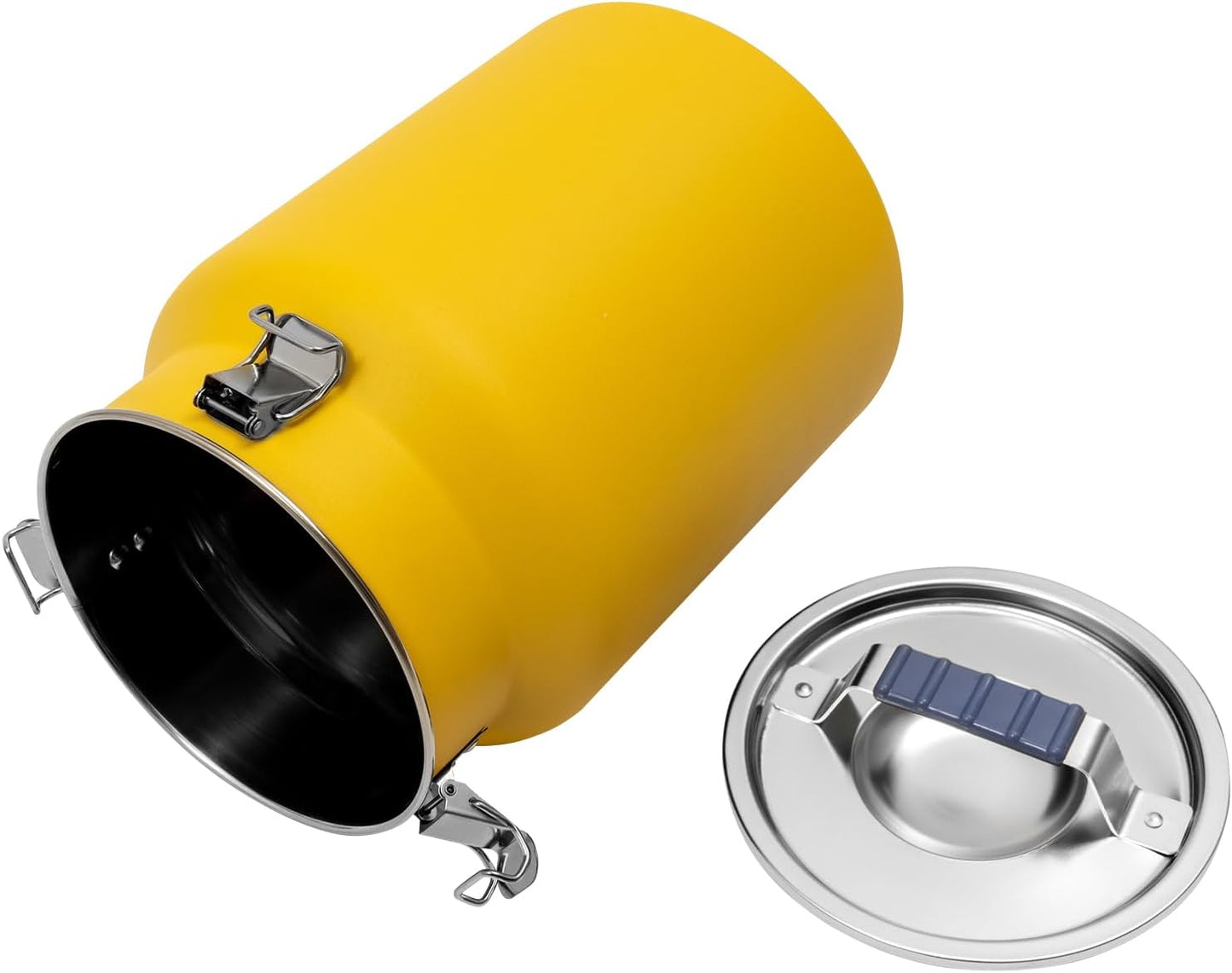 Sealed Rice Storage Container, 12L/3gal Stainless Steel Kitchen Food Storage Bin with Lids Locking Clamp, Airtight Canisters Container for Flour Rice Cereal Grain Coffee Bean (Red)