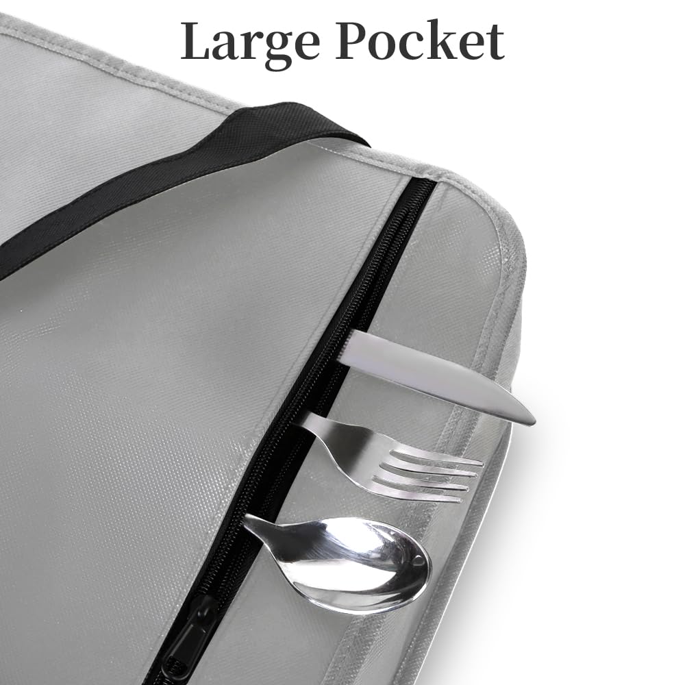 Bodaon Insulated Casserole Carrier Bag, Fits 9x13 and 11x15 Inch Baking Dish with Lid, Casserole Carriers for Hot or Cold Food for Transport, Thermal Lasagna Potluck Warmer Travel Tote, Black
