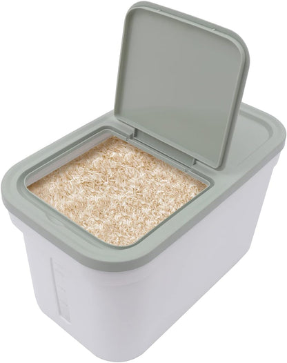22Lbs Large Rice Storage Container, Cereal Rice & Grain Dispenser Airtight Bulk Food Storage Bucket with a Measuring Cup Rice Dispenser Dry Food Grain Dispenser for Grains Rice