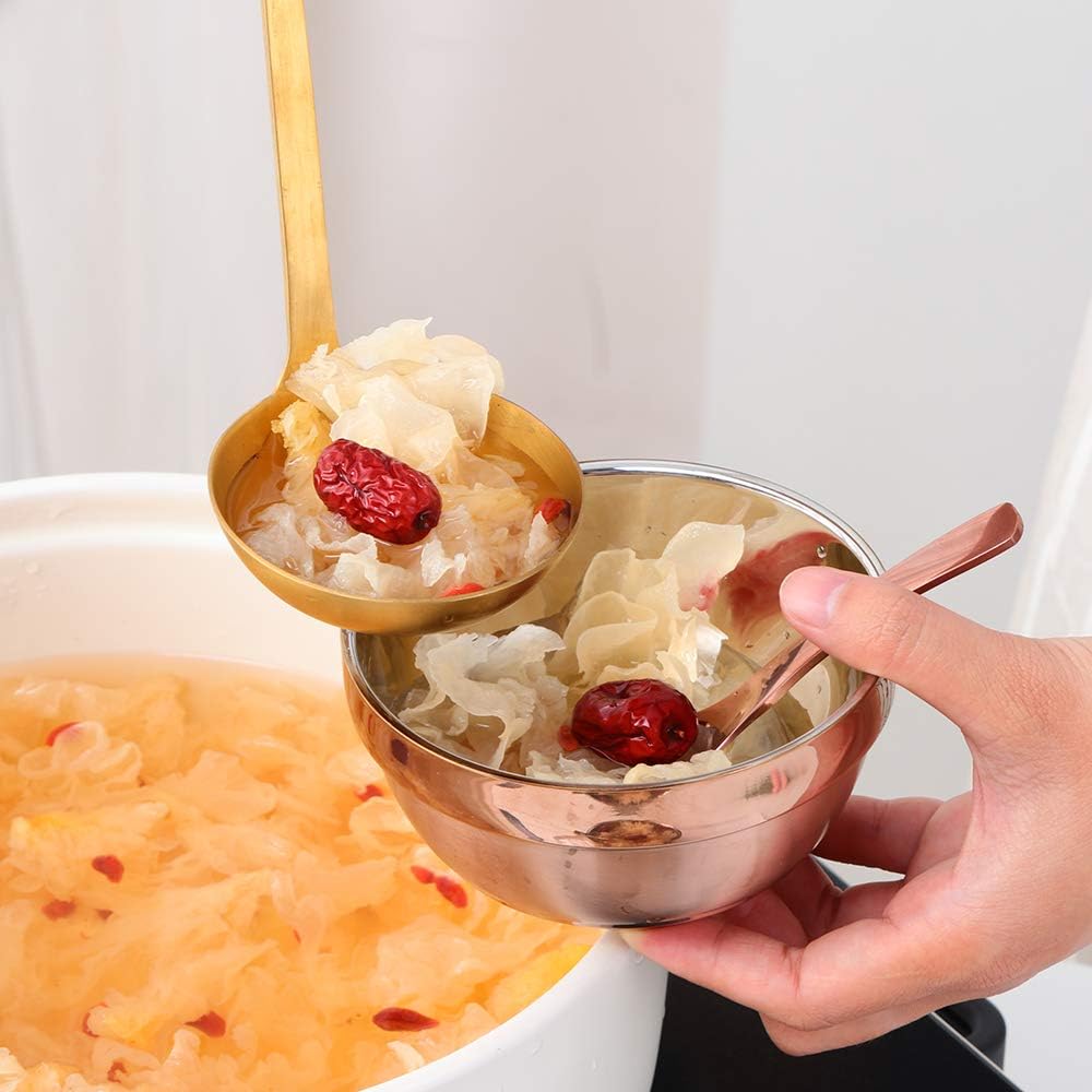 Stainless Steel Bowl Set: 500 ml Cereal Bowl, Set of 10 with Gift Box Included. Double Walled Insulated & Dishwasher Safe, Durable Deep Soup Bowl, Suitable for Home Kitchen & Child (Silver)
