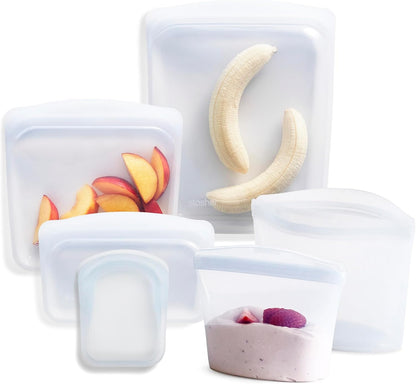 Stasher Premium Reusable Silicone Food Storage Bags, 2-Pack, Clear