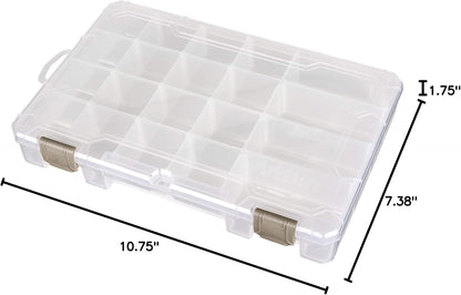 ArtBin Large Solutions Box Clear Art & Craft Organizer with Dividers - Plastic Storage Case for Convenient and Versatile Storage - Ideal for Various Craft Supplies