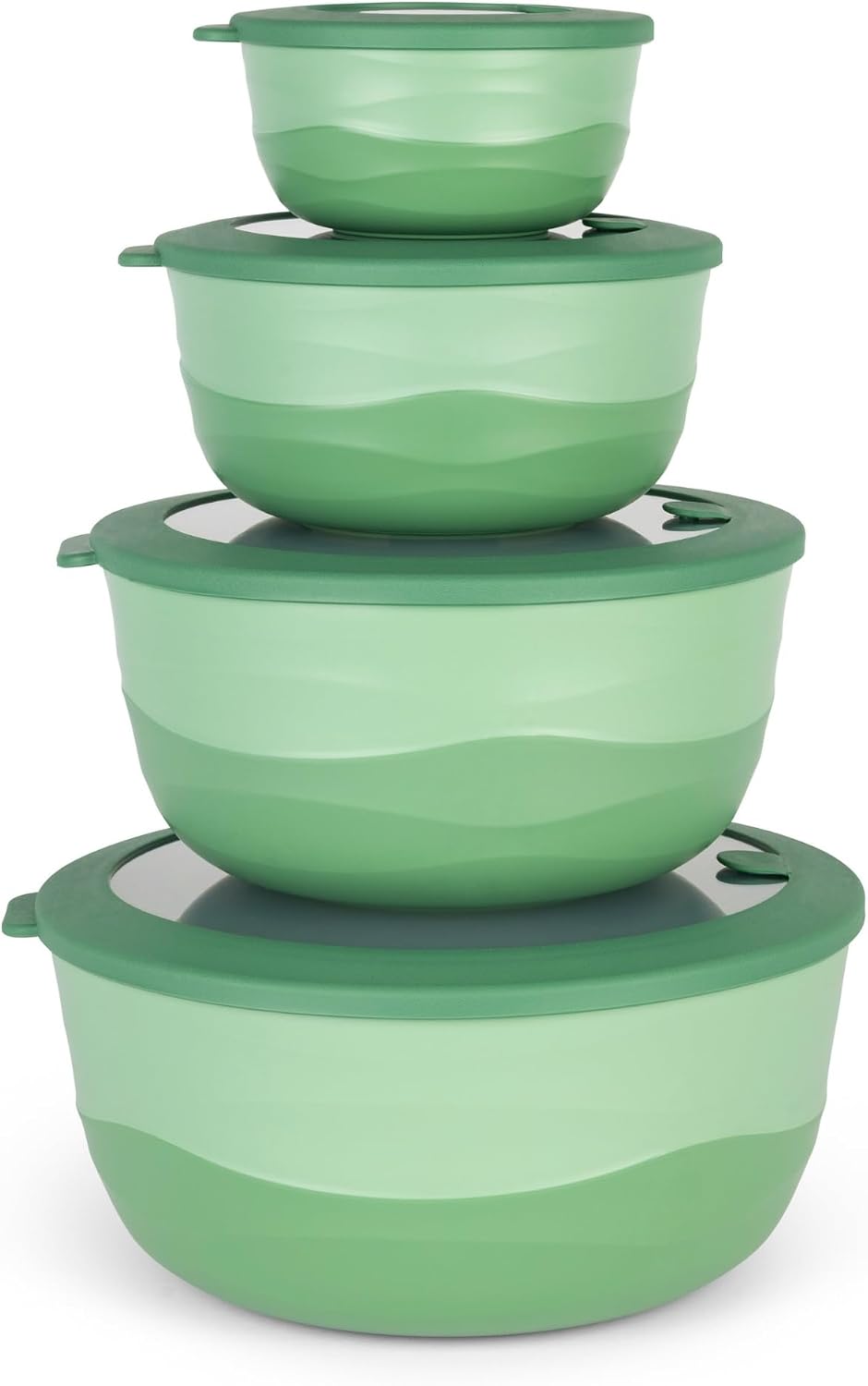 Pera Mixing Bowls with Lids, 8-Piece Airtight Leak-Proof Nesting BPA-Free Bowl Set for Kitchen & Food Storage, Large 4200ml Capacity, Microwave & Dishwasher Safe