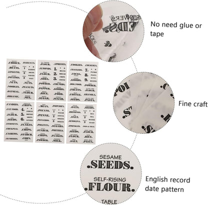 Lurrose 132-Piece Waterproof Food Organizer Labels Date Stickers for Food Storage for Fridge Pantry Use