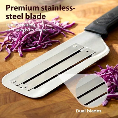 Cabbage Shredder and Cutter for Coleslaw, Manual Cabbage Slicer and Lettuce Shredder, Large Vegetable Mandoline Slicer Knife for Kitchen, Fast Shredding Tool (Black)