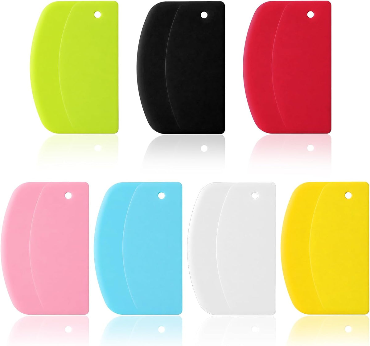 7Pcs Plastic Dough Scraper Bread Dough Cutter for Baking