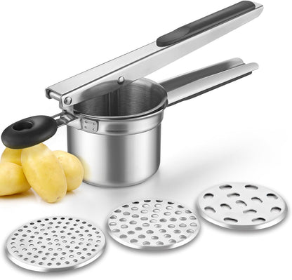 Potato Ricer, Stainless Steel Fruit and Vegetables Masher