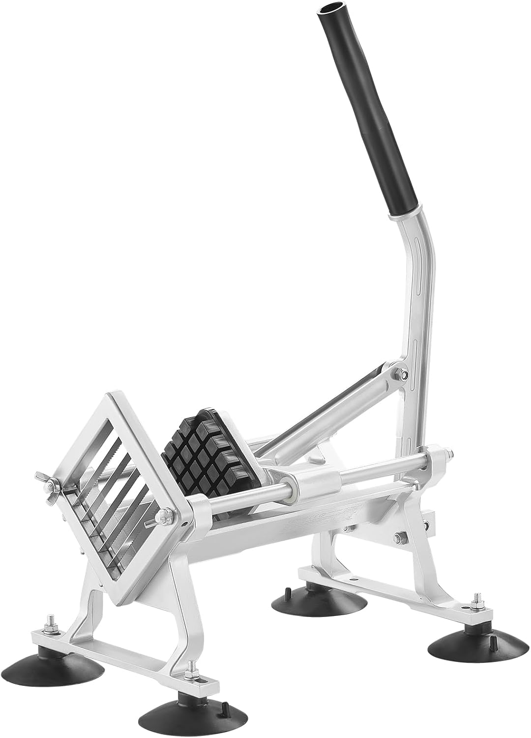 VEVOR Commercial Vegetable Slicer, 3/8" and 3/16" Tomato Slicer, Stainless Steel and Aluminum Alloy Vegetable Cutter Slicer, Manual Tomato Slicer with Non-slip Feet, for Tomatoes, Potatoes, Onions