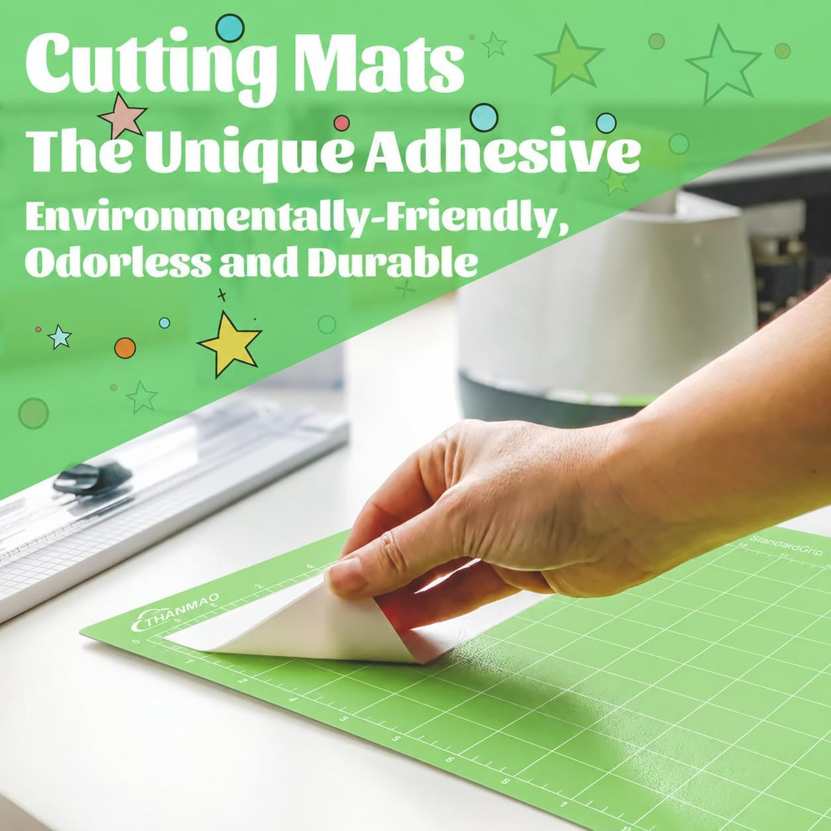 THANMAO Standard Grip Cutting Mat 3 Pack,12"x12" Standard Grip Cutting Mats for Cricut Maker 3//Explore 3/Air 2/Air/One，Replacement Accessories Card for HTV/Cardstock/Paper/Adhesive Vinyl