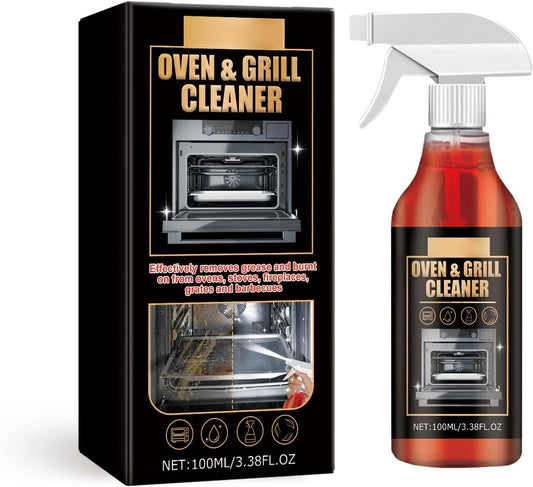 Oven & Grill Foam Cleaner 3.38 FL OZ, Multi-Surface Degreaser Spray for Stoves, Grates & Barbecues, Improves Cooking Efficiency & Hygiene 1 pcs