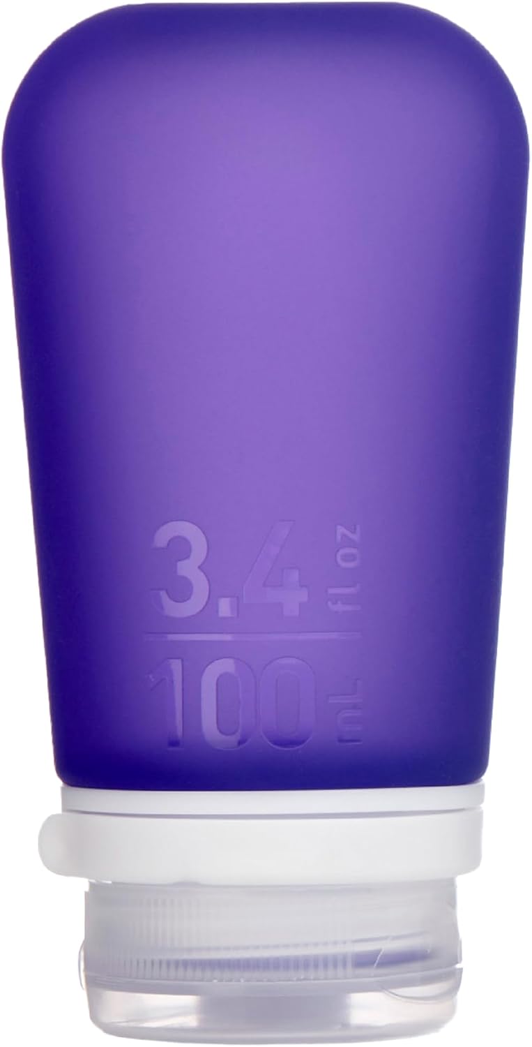 humangear GoToob+ (XL) | Refillable Silicone Travel Bottle | Locking Lid | Food-Safe Material | Blue, XL (6 fl.oz.; 177ml)