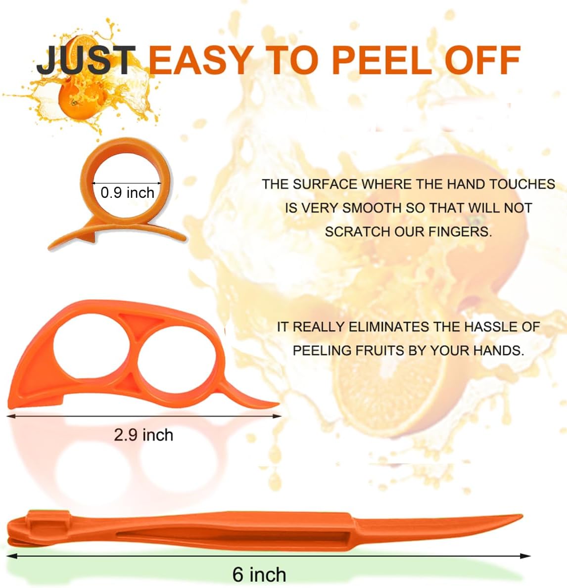 Orange Peeler Citrus Peel Cutter Plastic Easy Fruit Vegetable Slicer Lemon Peeler Opener Remover Kitchen Accessory Knife Cooking Tool Kitchen Gadgets Peelers (Style B)