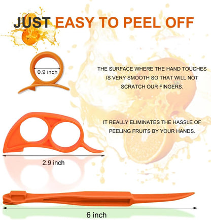 Orange Peeler Citrus Peel Cutter Plastic Easy Fruit Vegetable Slicer Lemon Peeler Opener Remover Kitchen Accessory Knife Cooking Tool Kitchen Gadgets Peelers (Style B)
