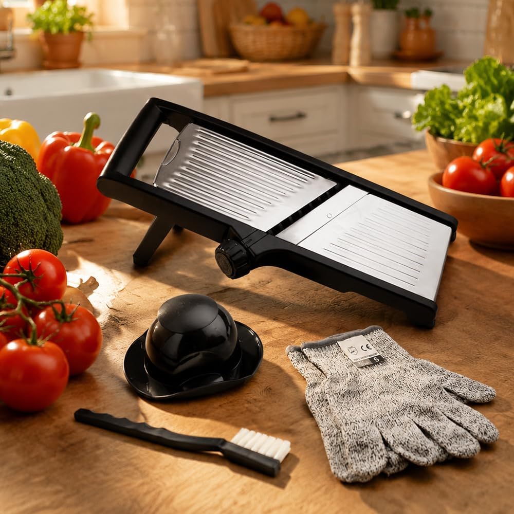 Weltonhm Mandoline Slicer for Kitchen, Mandolin and Julienne for Vegetables