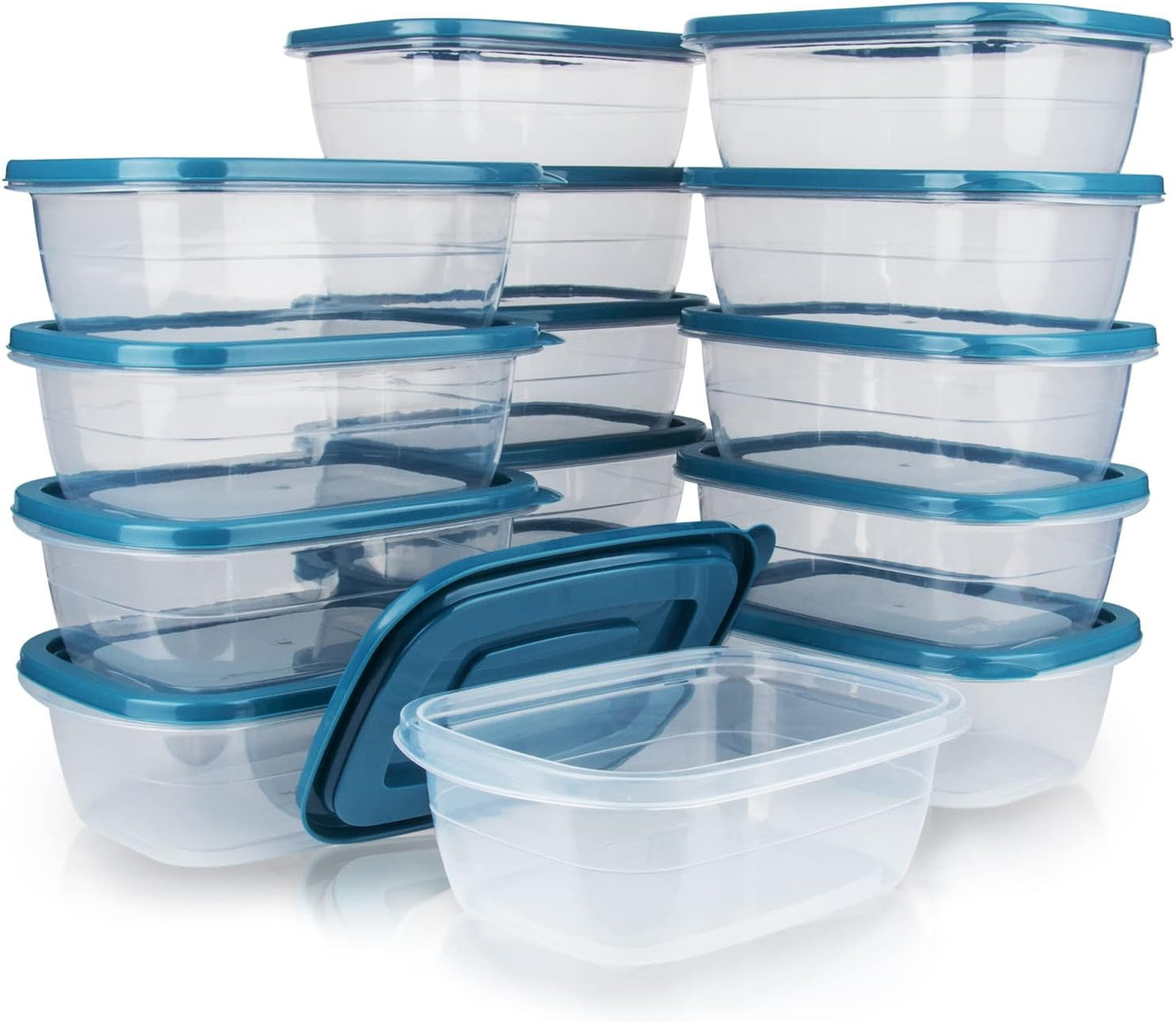 10PCS Food Storage Containers,Freezer Microwave safe,Food Container Sets,BPA Free Plastic Meal Prep Containers & Kitchen Set,Lunch Containers,use for School,Work and Travel,0.53 Quarts Per Box.