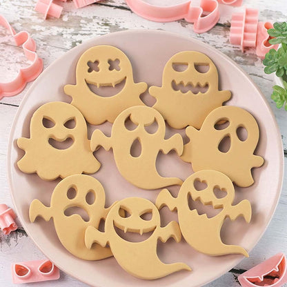 Mini Pumpkin Cookie Cutters, DIY 3d Halloween Raised Design Cookie Stamps