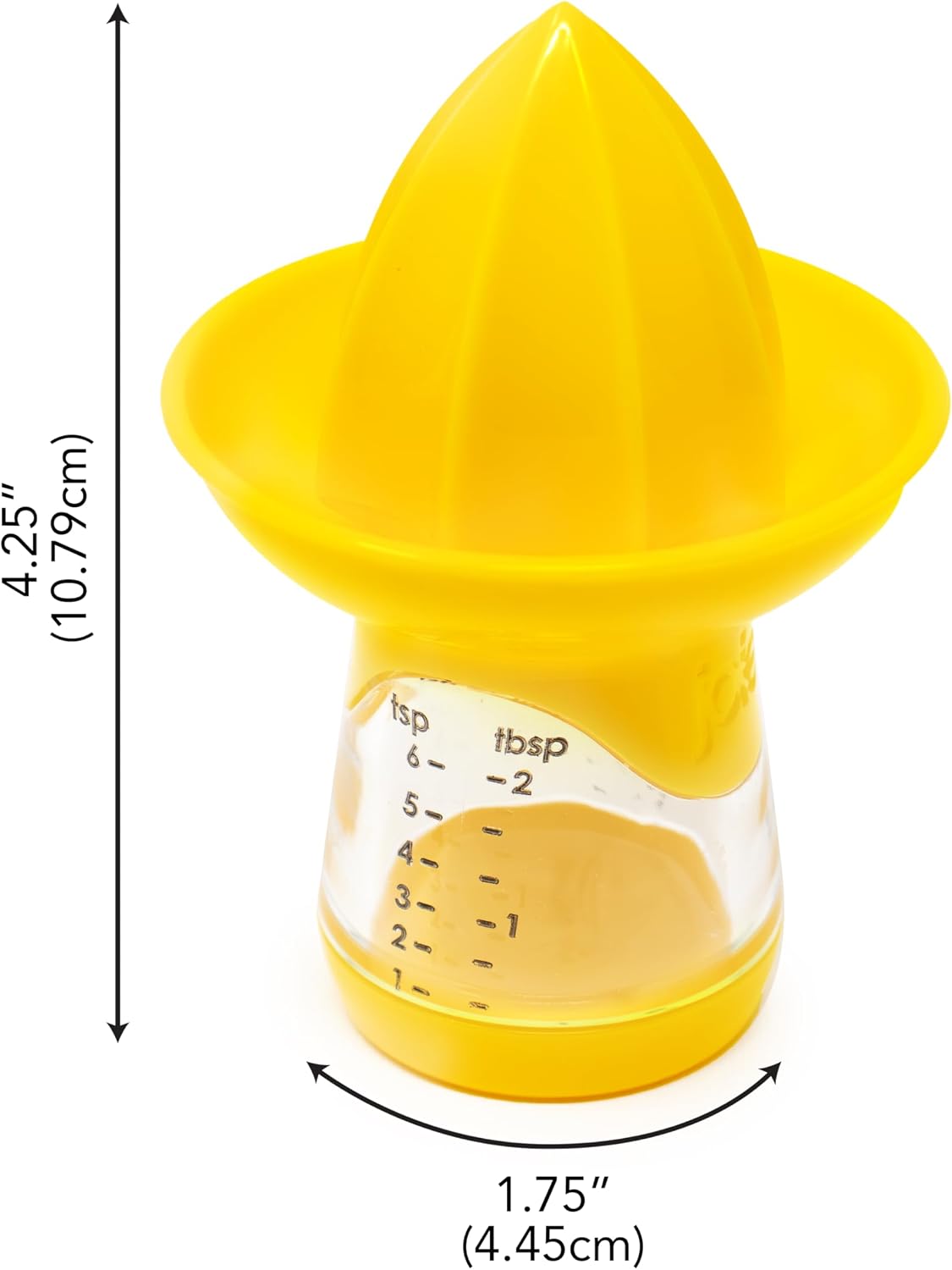 Joie Lemon and Lime Small Hand Juicer and Reamer, Built-In Measuring Cup