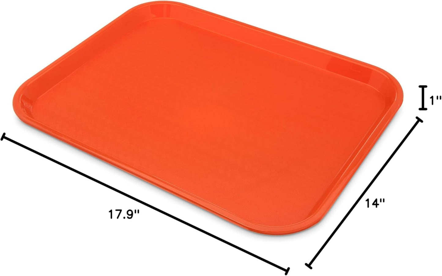 Carlisle FoodService Products Café Cafeteria Tray, Fast Food Tray for Restaurant or Commercial Use, 14" x 18", 1 Count, Black