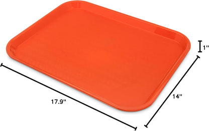 Carlisle FoodService Products Café Cafeteria Tray, Fast Food Tray for Restaurant or Commercial Use, 14" x 18", 1 Count, Black