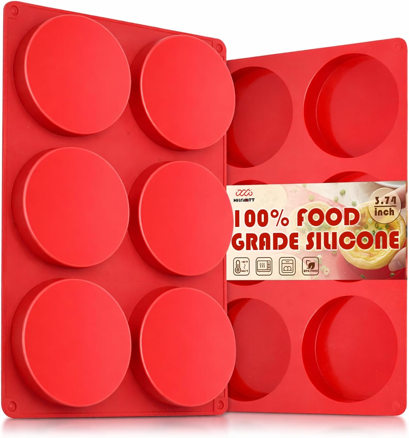 HKNMTT Silicone Muffin Pan for Baking, Cupcake Egg bites Brownie Mold 12 Cup Regular Size, Oven Safe BPA Free kitchen Appliances