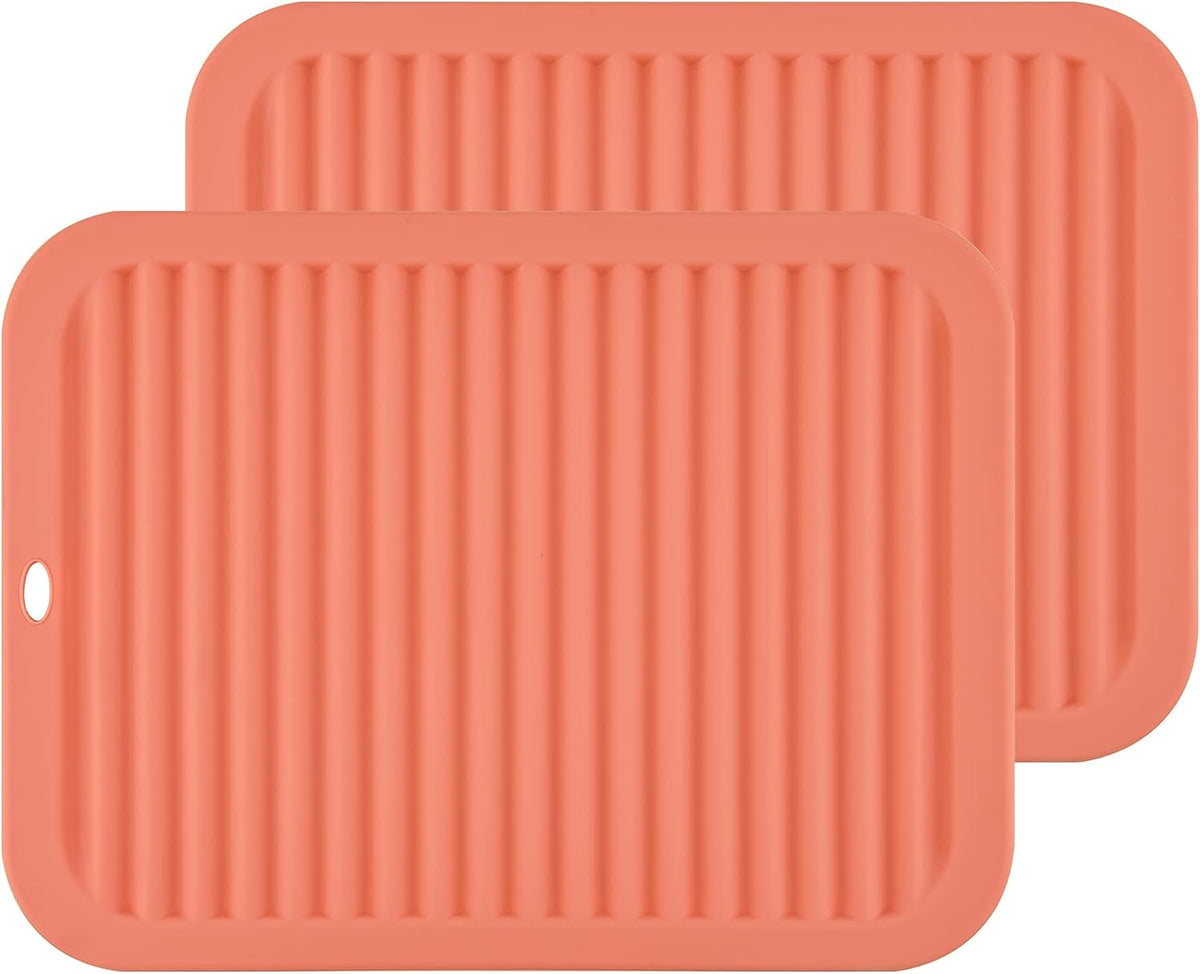 Silicone Hot Pads for Kitchen, Trivets for Hot Pots and Pans, Multi-Purpose Trivets for Quartz Countertops, Non Slip Trivet Mat, Silicone Mats for Kitchen Counter Pot Holders Set 2 Black