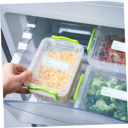 Housoutil Food Storage Date Labels 500 Piece Roll Removable Kitchen Refrigerator Stickers for Easy Organization No Residue for Food Containers and Grocery Storage