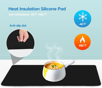 AECHY Extra Large Silicone Mat 78.74”x19.69”x0.08”, Multipurpose Silicone Mat Thick Heat Resistant Mat Shipped Rolled Up Kitchen Counter Mat Nonslip Silicone Mats for Kitchen Counter Translucent