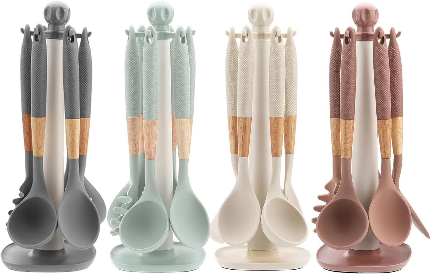 Cooking Utensils Set, With Holder, 1set, Silicone Kitchen Utensils Set, Silicone Spatulas, Food Grade Non Stick Coating Design, For Home Restaurant Camping